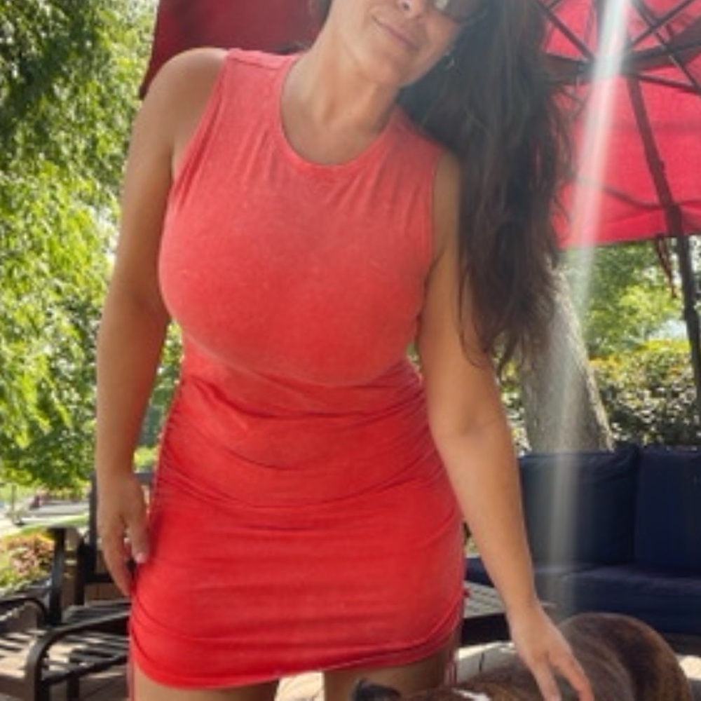 Victorias Secret PINK Acid Wash Cotton Tank Dress